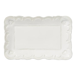 Vietri Incanto Stone White Lace Rectangular Platter 