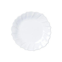 Vietri Incanto Stone White Ruffle Salad Plate 