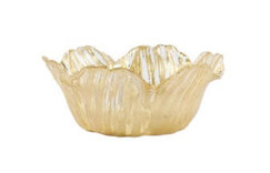 Vietri Rufolo Glass Gold Flower Bowl 