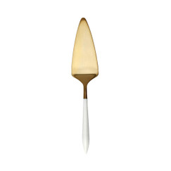 Vietri Ares Oro & White Pastry Server 