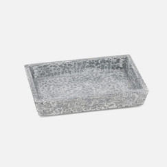 Pigeon and Poodle Callas Silver Lacquered Eggshell Soap Dish 