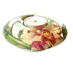 Emilio Robba Yellow and Fuchsia Phaleanopsis Candle Holder 