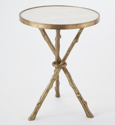 Piner Brass Accent Table