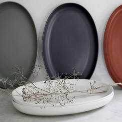 Casafina Pacifica Vanilla Oval Serving Platter 