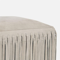 Made Goods Hallie Fringed Suede Stool 