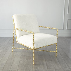 Retro Gold Leaf Lounge Chair from belleandjune.com | Furniture