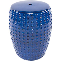 Surya Carmen Blue Garden Stool 