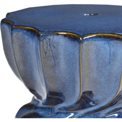 Surya Alexis Blue Decorative Stool 