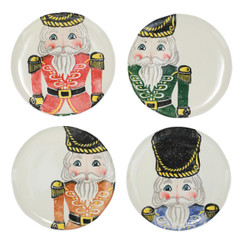 Vietri Nutcrackers Assorted Dinner Plates (Set of 4) 