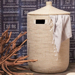 Roslyn Whitewashed Seagrass Hampers