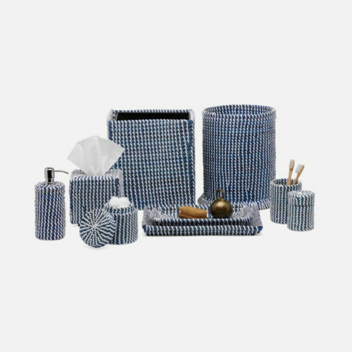 Kythira Navy White Bath Set Kythira Navy White Bath Set