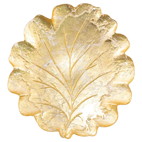 Vietri Moon Glass Leaf Platter 