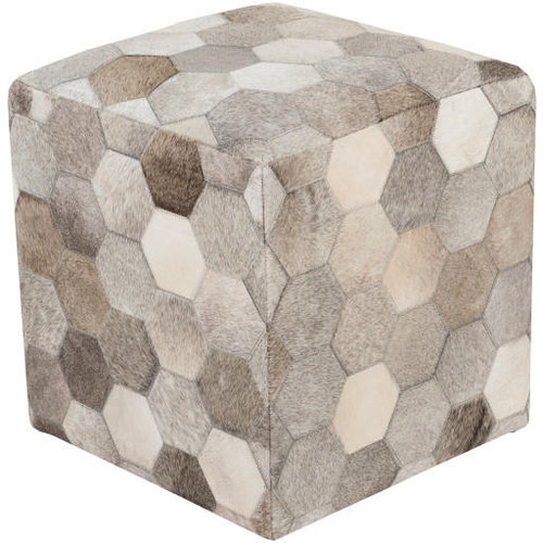 Surya Trail Patched Felt Ottoman 