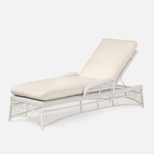 Made Goods Soma Speckled White Outdoor Chaise Lounge (Interchangeable Cushions) 