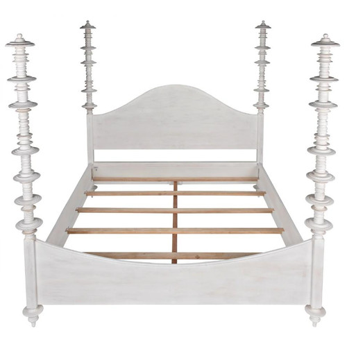 Noir Ferret White Wash Eastern King Bed 