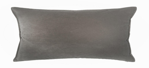 Daniel Design Studio Franklin Velvet Lumbar Platinum Accent Pillow 