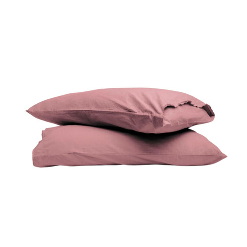purecare Dr. Weil Garment Washed Percale Pink Sandstone Pillowcases 