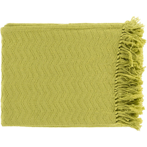 Surya Thelma Olive Fringe Throw 