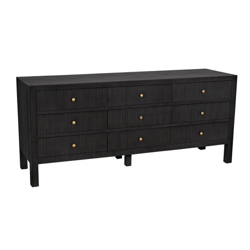 Noir Conrad Pale Black 9-Drawer Dresser 