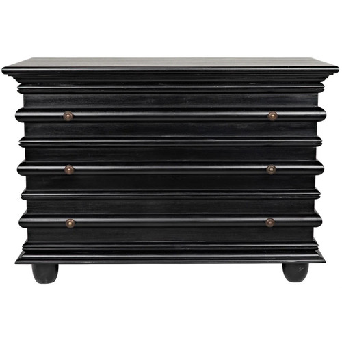 Noir Ascona Hand Rubbed Black Small Chest 