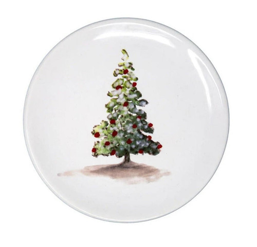 Arte Italica Tuscan Christmas Tree Canape Plate 
