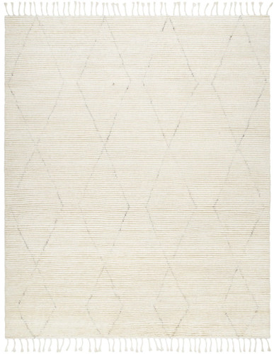 Surya Camille Hand Knotted Cream Wool Rug 