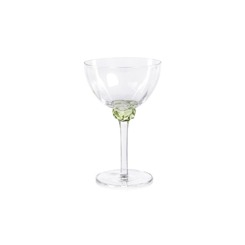 Zodax Colette Lime Martini / Cocktail Optic Glass (Set of 4) 