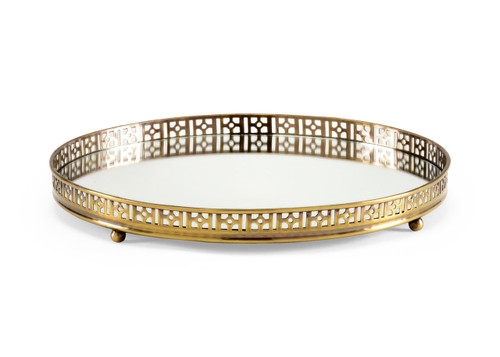 Wildwood Emie Footed Gold Vanity Tray 