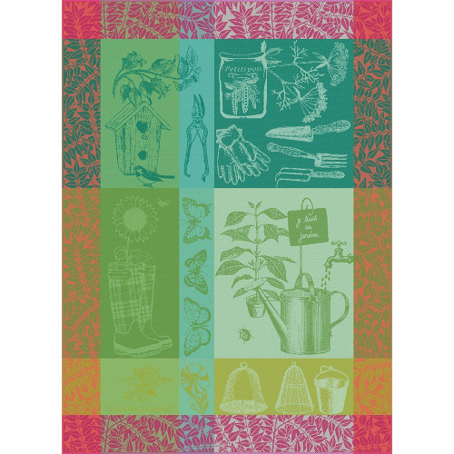 Garnier-Thiebaut Mon Petit Jardin Printemps Jacquard Kitchen Towel 