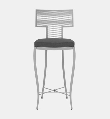 Made Goods Hadley Silver Mesh Bar Stool 
