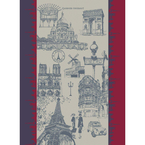 Garnier-Thiebaut J'Aime Paris Tricolore Jacquard Kitchen Towel 