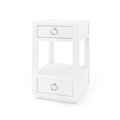 Villa & House Camilla Chiffon White Two Drawer Side Table 