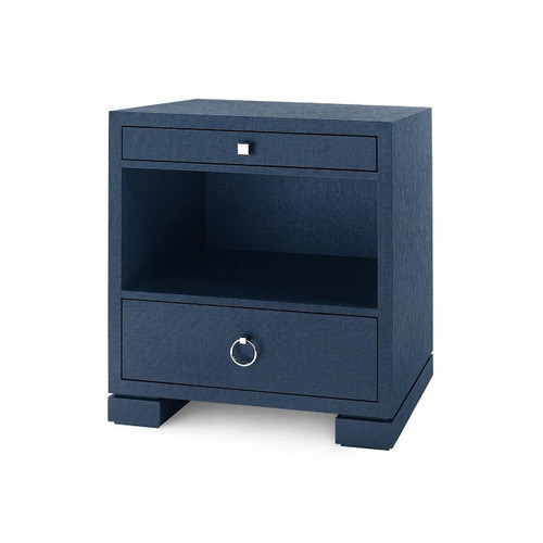 Villa & House Frances Deep Navy Two Drawer Side Table 