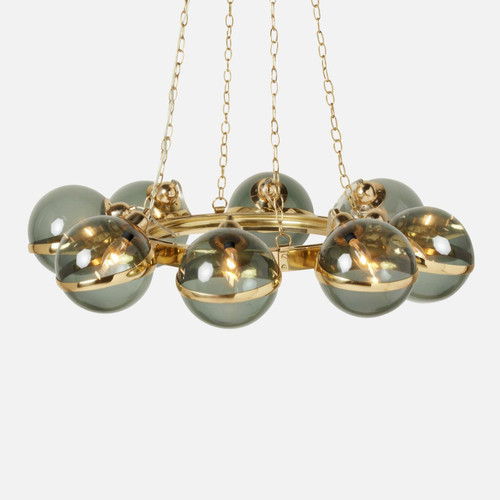 Made Goods Vangelo Smoke/Polished Gold Chandelier 