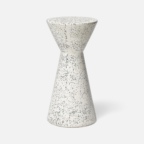 Made Goods Kim White Speckled Drink Table 