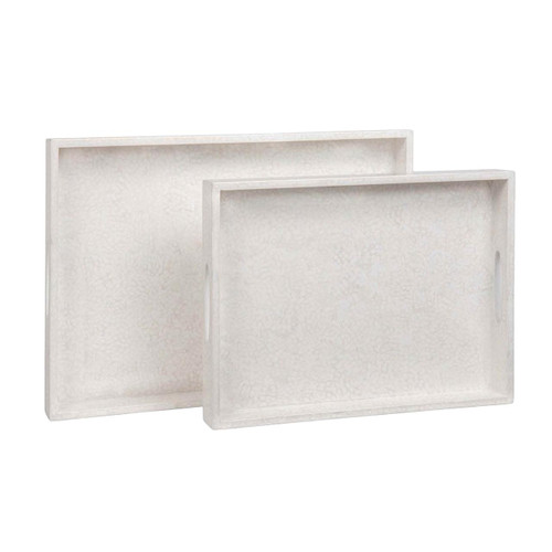 Made Goods Della Lacquered Eggshell Tray Set (Set of 2) 