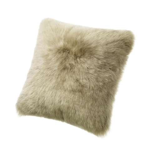 Auskin Longwool Taupe 14" Decorative Pillow 