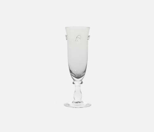 Blue Pheasant Lucia Pale Gray Champagne Flute (Set of 6) 