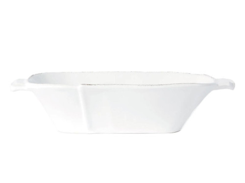 Vietri Lastra White Medium Oblong Au Gratin 