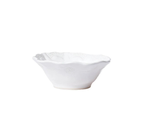 Vietri Incanto Stone White Lace Cereal Bowl 