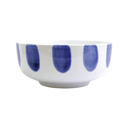 Vietri Santorini Dot Footed Serving Bowl 