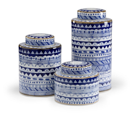 Wildwood Blue and White Porcelain Canisters