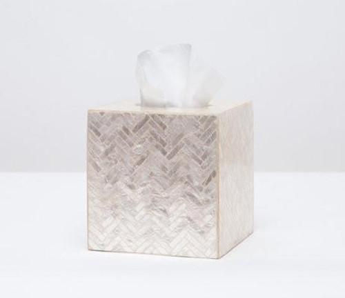 Pigeon and Poodle Handa Pearlized Herringbone Tissue Box 