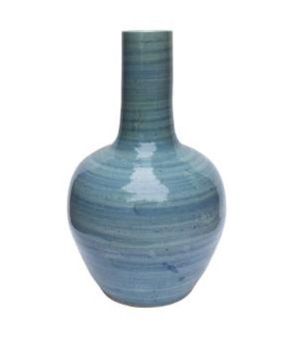 Legends of Asia Light Blue Globular Vase 