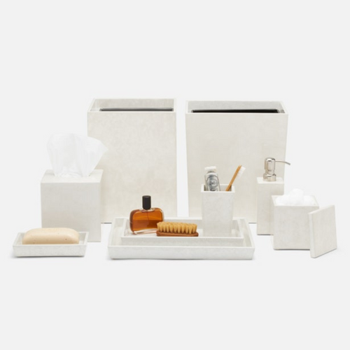 Charlotte White Burl Resin Bath Set Charlotte White Burl Resin Bath Set