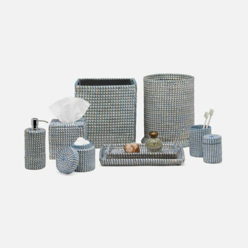 Kythira Whitewashed Navy Bath Set Kythira Whitewashed Navy Bath Set