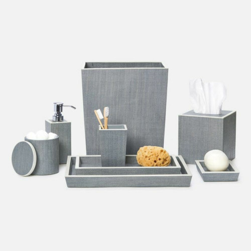 Maranello Steel Blue and White Bath Set