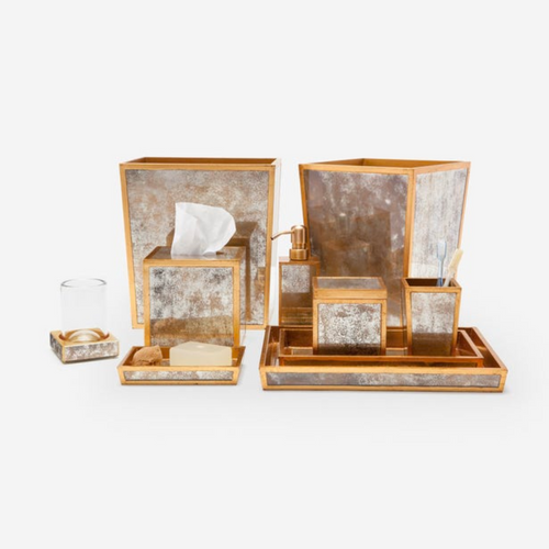 Atwater Antique Gold Leaf Bath Set