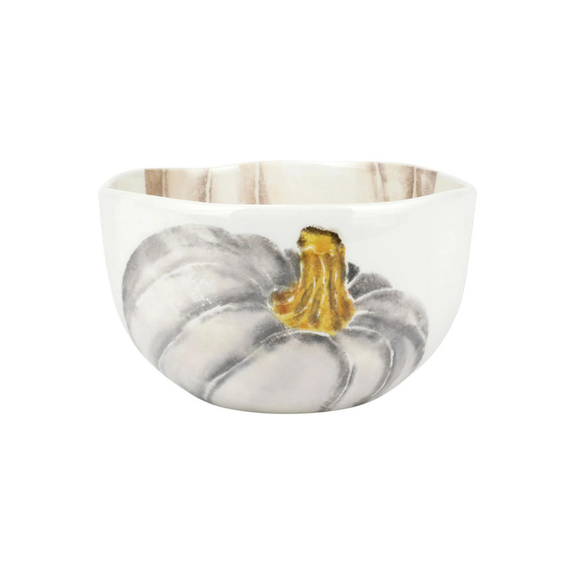 Vietri Pumpkin Small Deep Serving Bowl 