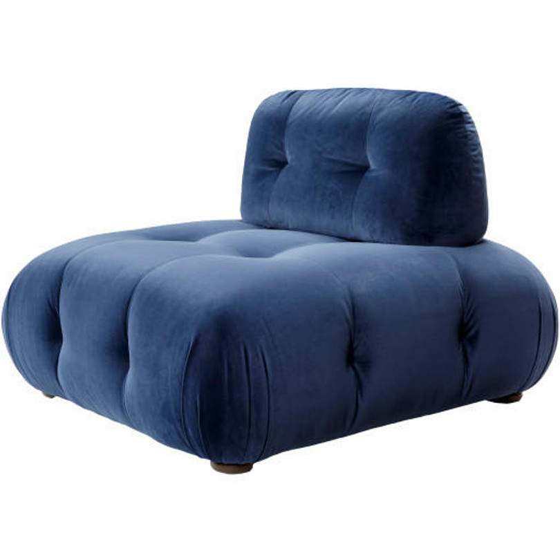 Surya Rouen Navy Velvet Modular Chair 